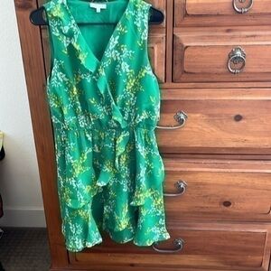 White Birch Women’s Green And Yellow Floral Dress Size Large NWT